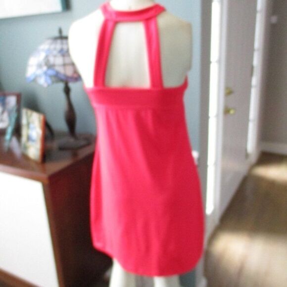 Fabletics Hot Coral Mini Length Chicago Dress Small - Picture 4 of 5